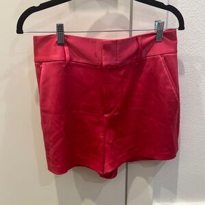 Alice + Olivia High Waist Red Shorts